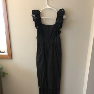 Madewell Eyelet Flutter Sleeve Jumpsuit